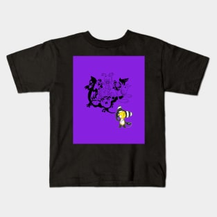 Music Demon Purple iPad Case (Black Outline) Kids T-Shirt